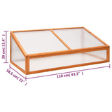 Broeikas 110x58,5x39 cm vurenhout oranje - AllerleiShop