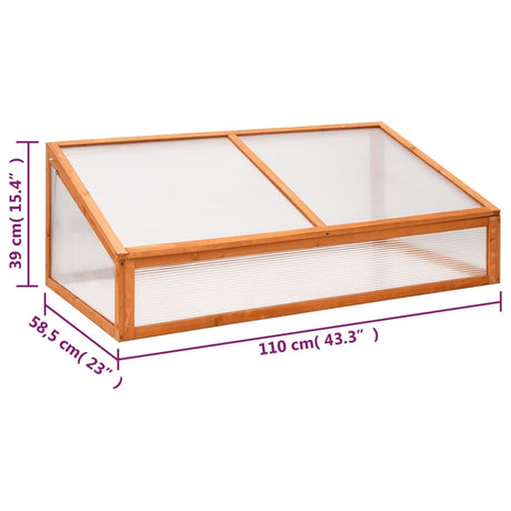 Broeikas 110x58,5x39 cm vurenhout oranje - AllerleiShop