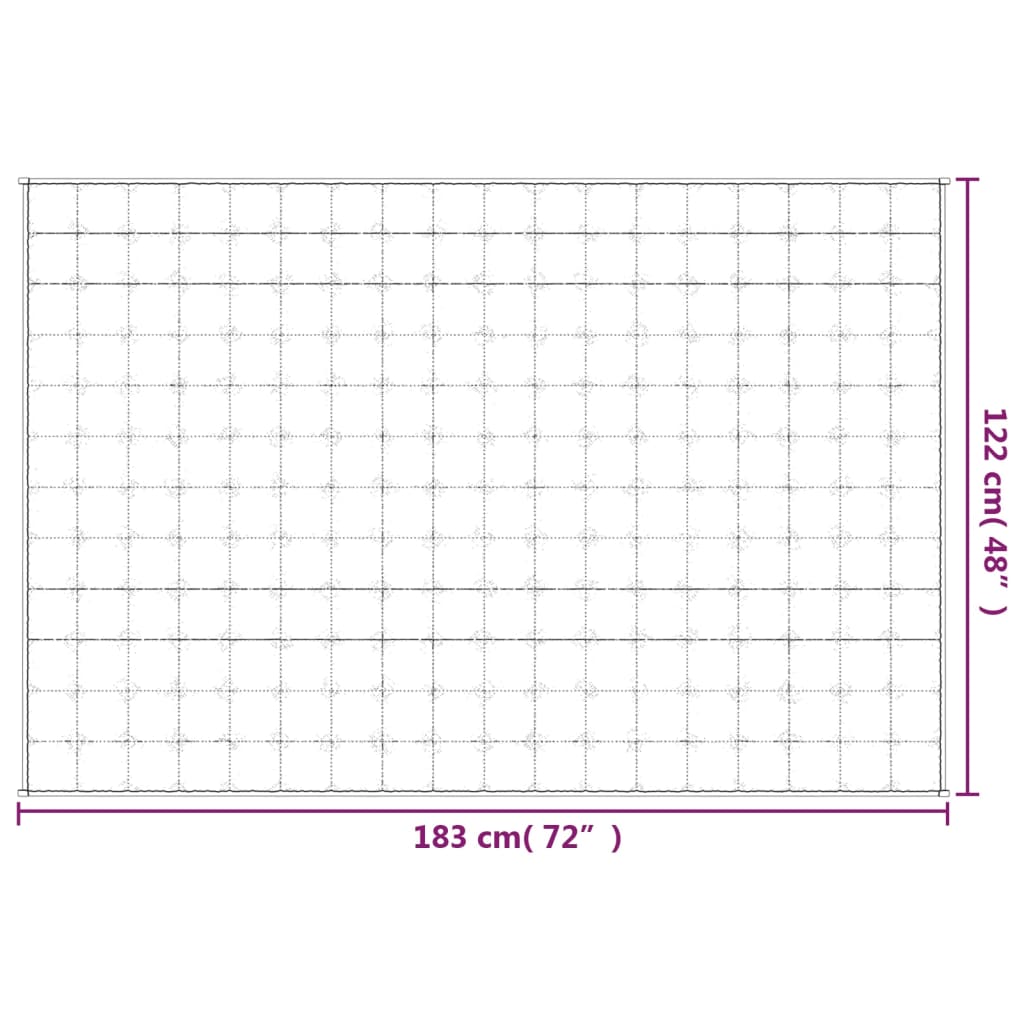 Verzwaringsdeken 122x183 cm 5 kg stof grijs