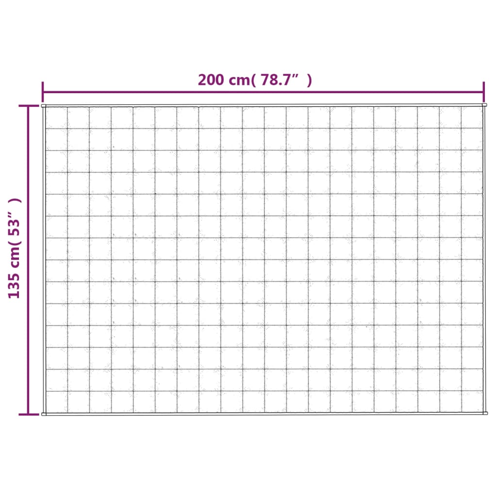 Verzwaringsdeken 135x200 cm 10 kg stof grijs