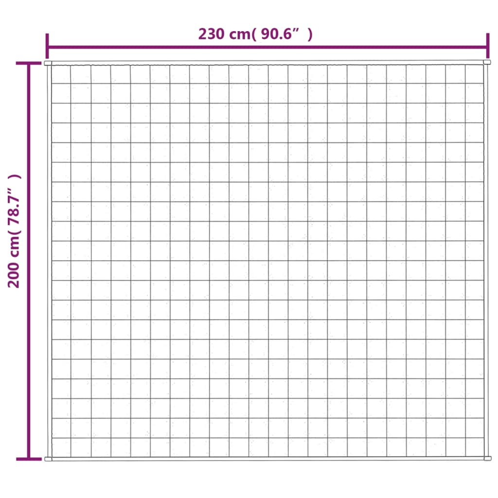 Verzwaringsdeken 200x230 cm 13 kg stof grijs