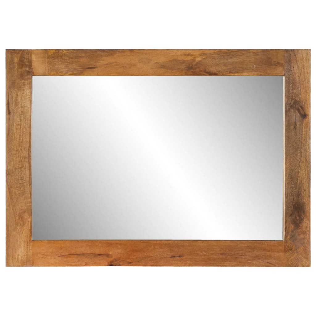 Spiegel 70x50 cm massief mangohout en glas - AllerleiShop