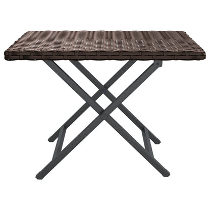 Tafel inklapbaar 45x35x32 cm poly rattan bruin - AllerleiShop