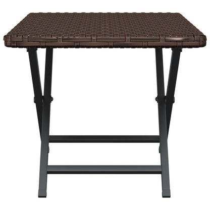 Tafel inklapbaar 45x35x32 cm poly rattan bruin - AllerleiShop