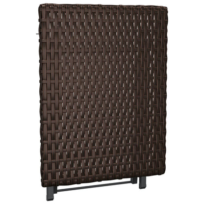 Tafel inklapbaar 45x35x32 cm poly rattan bruin - AllerleiShop