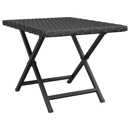 Tafel inklapbaar 45x35x32 cm poly rattan zwart - AllerleiShop