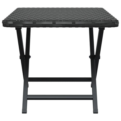 Tafel inklapbaar 45x35x32 cm poly rattan zwart - AllerleiShop