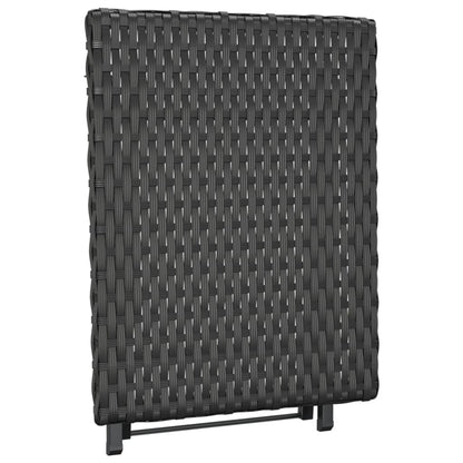 Tafel inklapbaar 45x35x32 cm poly rattan zwart - AllerleiShop