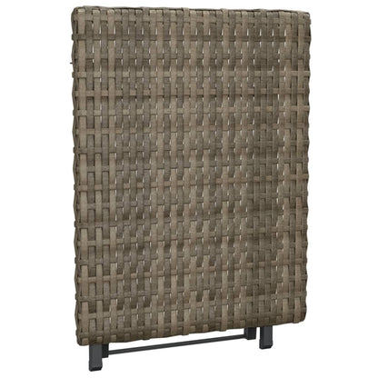 Tafel inklapbaar 45x35x32 cm poly rattan grijs - AllerleiShop