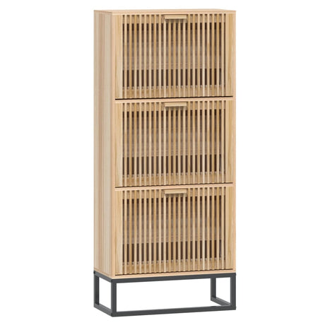 Schoenenkast 52x25x120 cm bewerkt hout - AllerleiShop