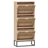 Schoenenkast 52x25x120 cm bewerkt hout - AllerleiShop