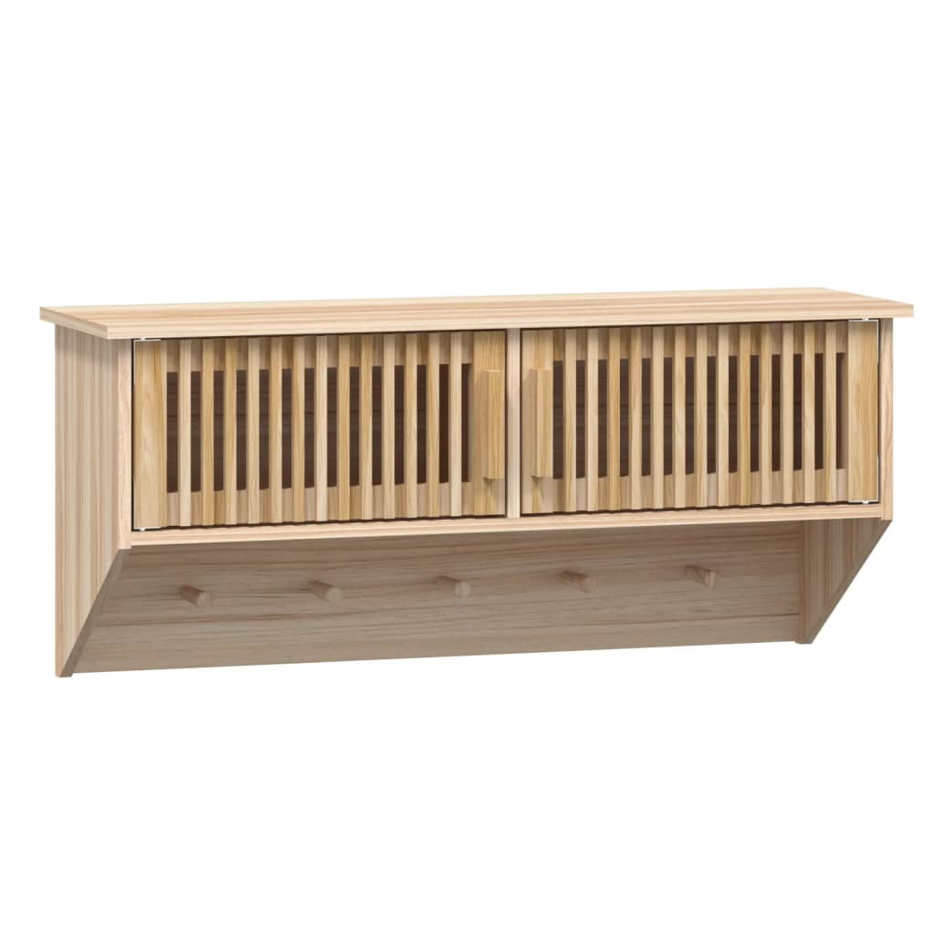 Wandkast met haken 80x24x35,5 cm bewerkt hout - AllerleiShop