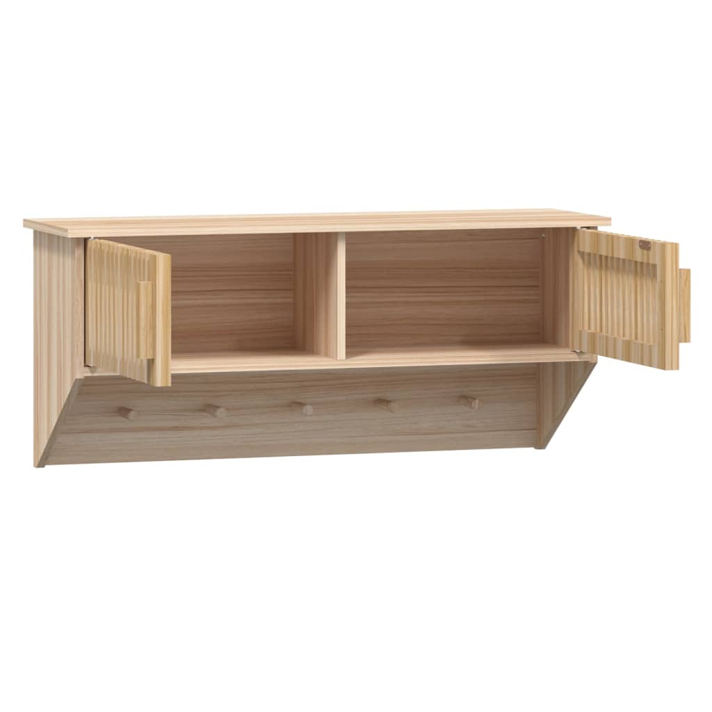 Wandkast met haken 80x24x35,5 cm bewerkt hout - AllerleiShop