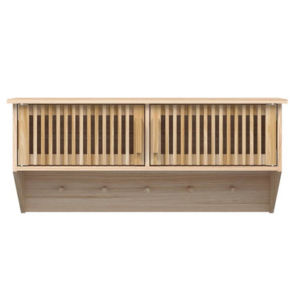 Wandkast met haken 80x24x35,5 cm bewerkt hout - AllerleiShop