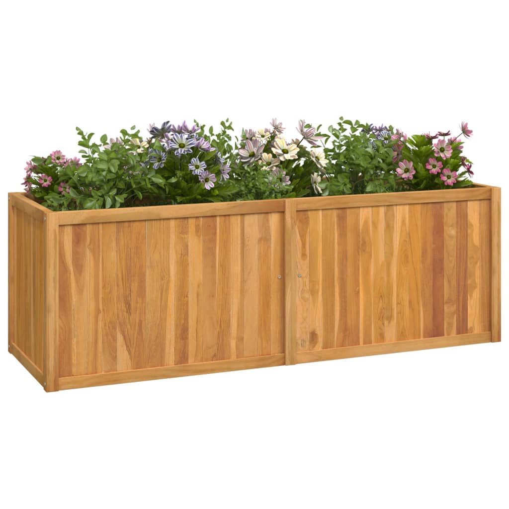 Plantenbak verhoogd 150x50x50 cm massief teakhout - AllerleiShop