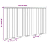 Hondenhek inklapbaar 3 panelen 150 cm populierenhout wit - AllerleiShop