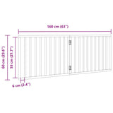 Hondenhek inklapbaar 2 panelen 160 cm populierenhout wit - AllerleiShop