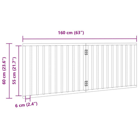 Hondenhek inklapbaar 2 panelen 160 cm populierenhout wit - AllerleiShop