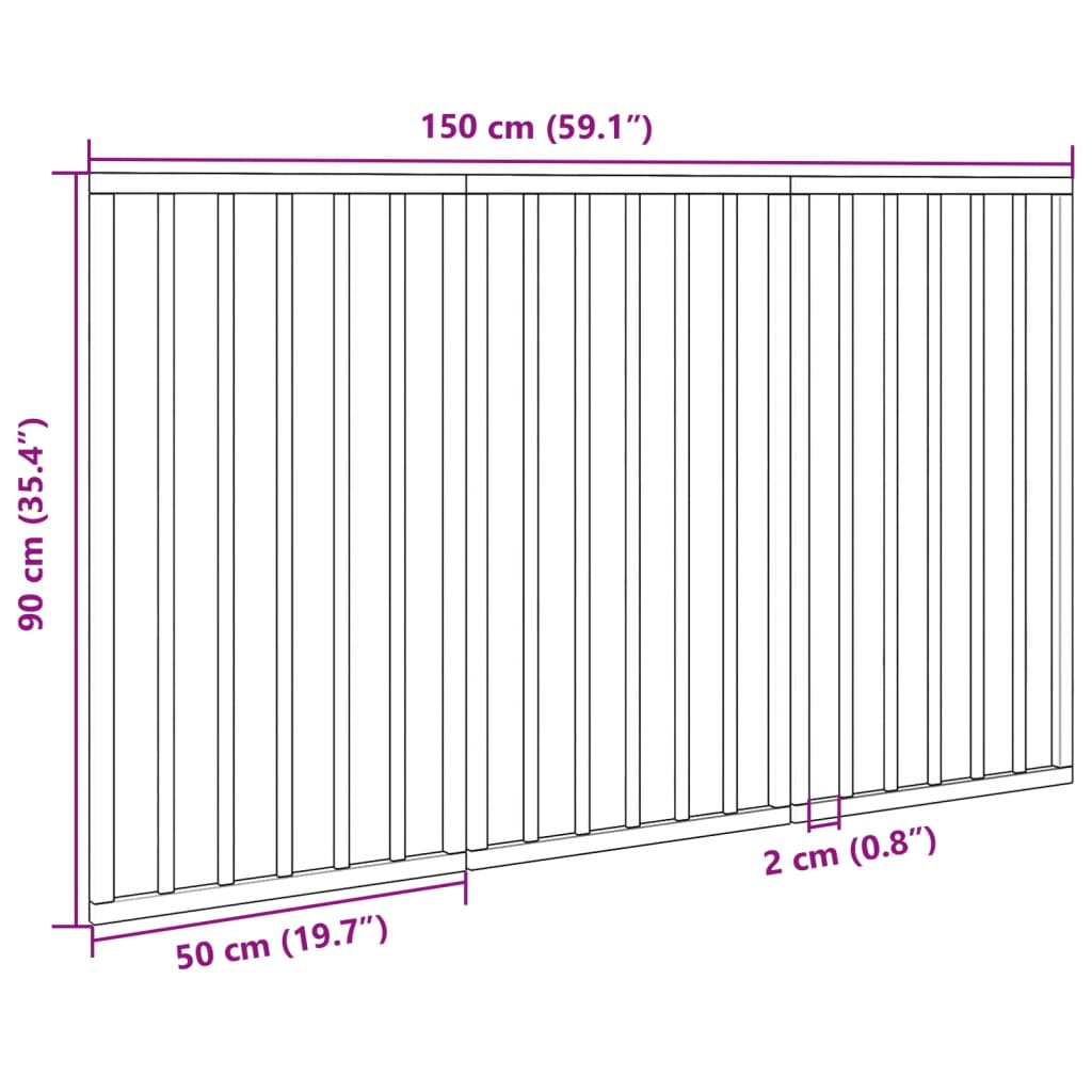 Hondenhek inklapbaar 3 panelen 150 cm populierenhout bruin - AllerleiShop