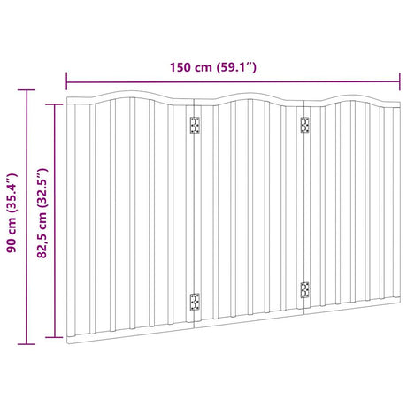 Hondenhek inklapbaar 3 panelen 150 cm populierenhout - AllerleiShop