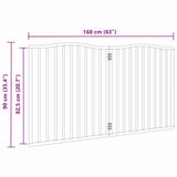 Hondenhek inklapbaar 2 panelen 160 cm populierenhout - AllerleiShop