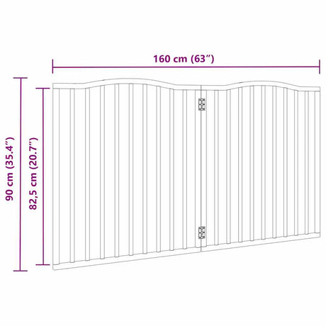 Hondenhek inklapbaar 2 panelen 160 cm populierenhout - AllerleiShop