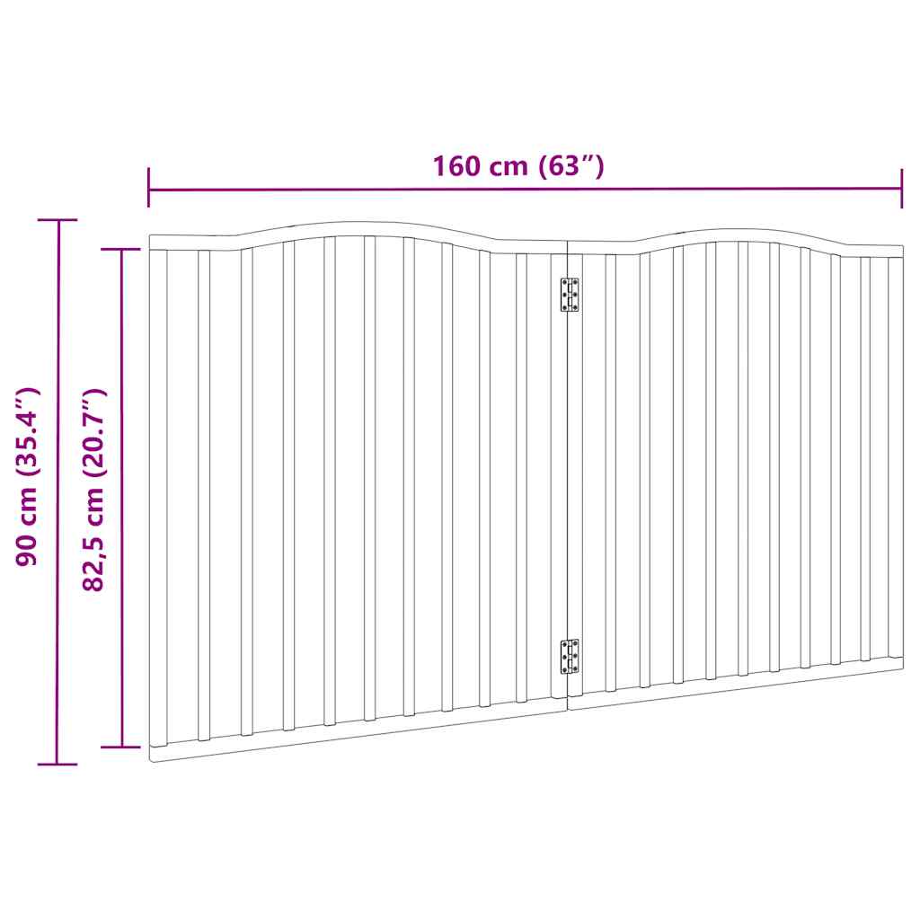 Hondenhek inklapbaar 2 panelen 160 cm populierenhout wit - AllerleiShop