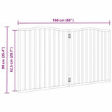 Hondenhek inklapbaar 2 panelen 160cm populierenhout bruin eiken - AllerleiShop