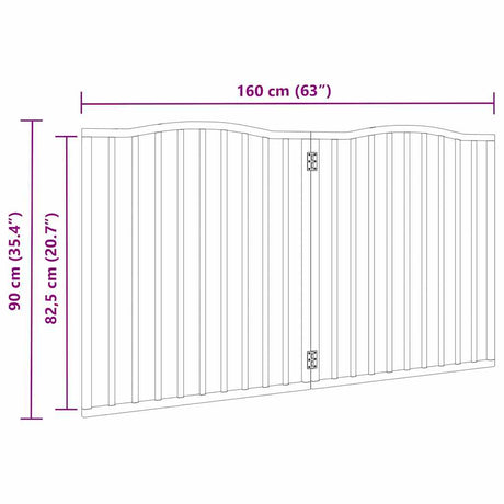 Hondenhek inklapbaar 2 panelen 160cm populierenhout bruin eiken - AllerleiShop