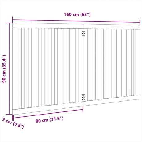 Hondenhek inklapbaar 2 panelen 160 cm populierenhout - AllerleiShop