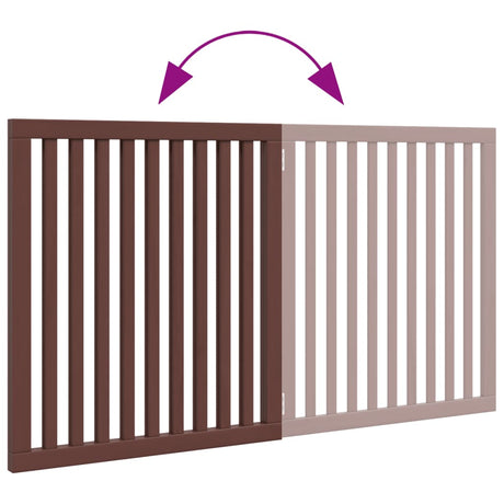 Hondenhek inklapbaar 2 panelen 160 cm populierenhout bruin - AllerleiShop