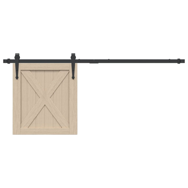 Ophangset voor minischuifdeur 122 cm koolstofstaal zwart - AllerleiShop