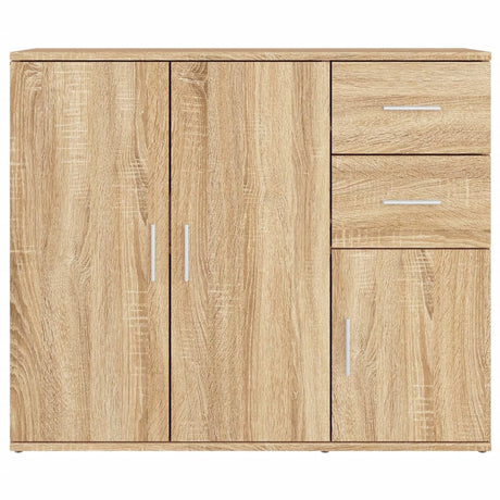 Dressoir 91x29,5x75 cm bewerkt hout sonoma eikenkleurig - AllerleiShop