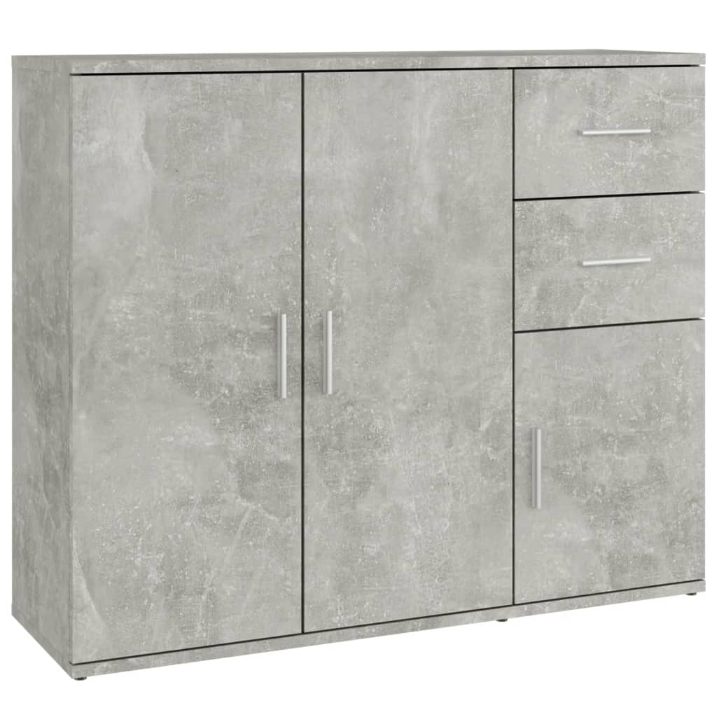 Dressoir 91x29,5x75 cm bewerkt hout betongrijs - AllerleiShop