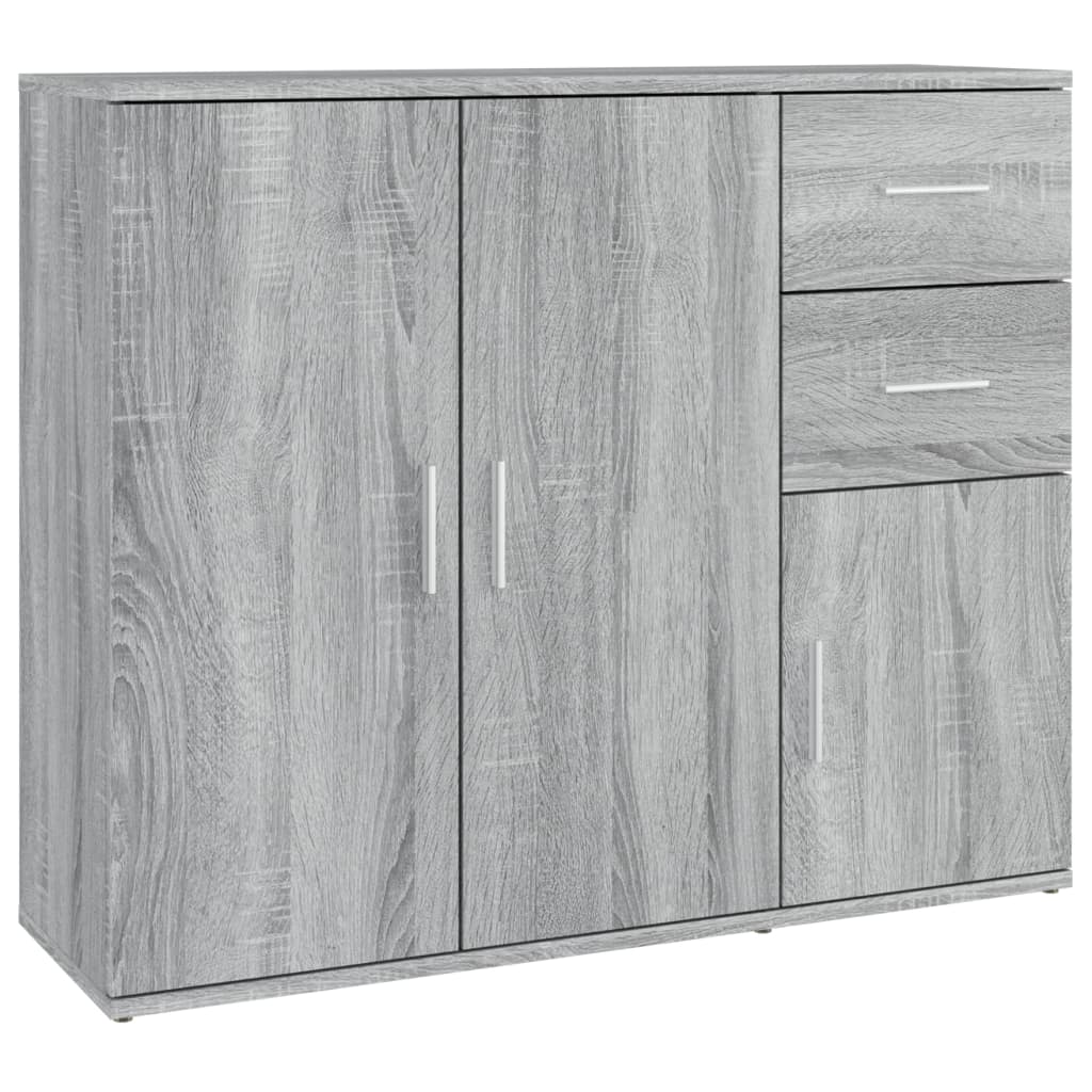 Dressoir 91x29,5x75 cm bewerkt hout grijs sonoma eikenkleurig - AllerleiShop