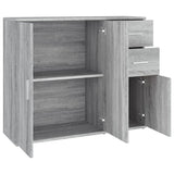 Dressoir 91x29,5x75 cm bewerkt hout grijs sonoma eikenkleurig - AllerleiShop