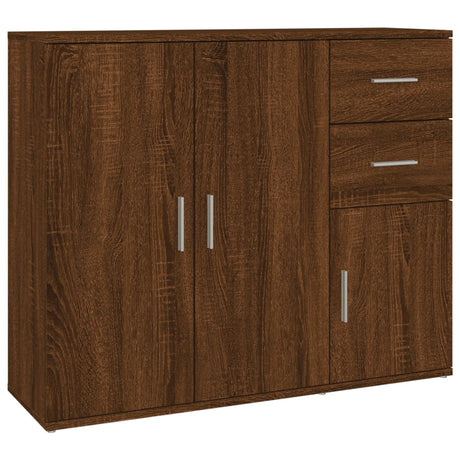 Dressoir 91x29,5x75 cm bewerkt hout bruin eikenkleur - AllerleiShop