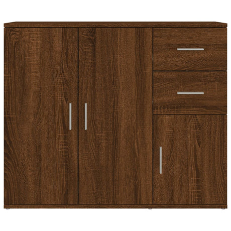 Dressoir 91x29,5x75 cm bewerkt hout bruin eikenkleur - AllerleiShop