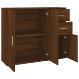 Dressoir 91x29,5x75 cm bewerkt hout bruin eikenkleur - AllerleiShop