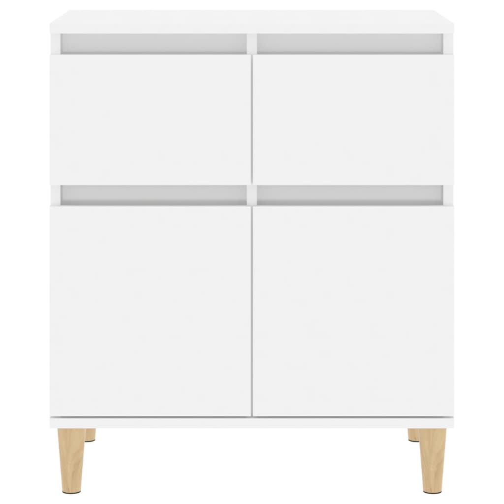 Dressoir 60x35x70 cm bewerkt hout hoogglans wit - AllerleiShop