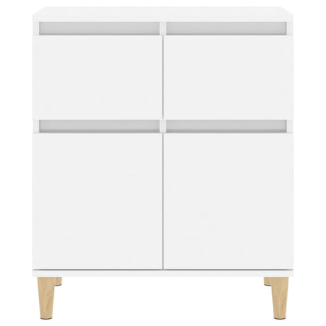 Dressoir 60x35x70 cm bewerkt hout hoogglans wit - AllerleiShop