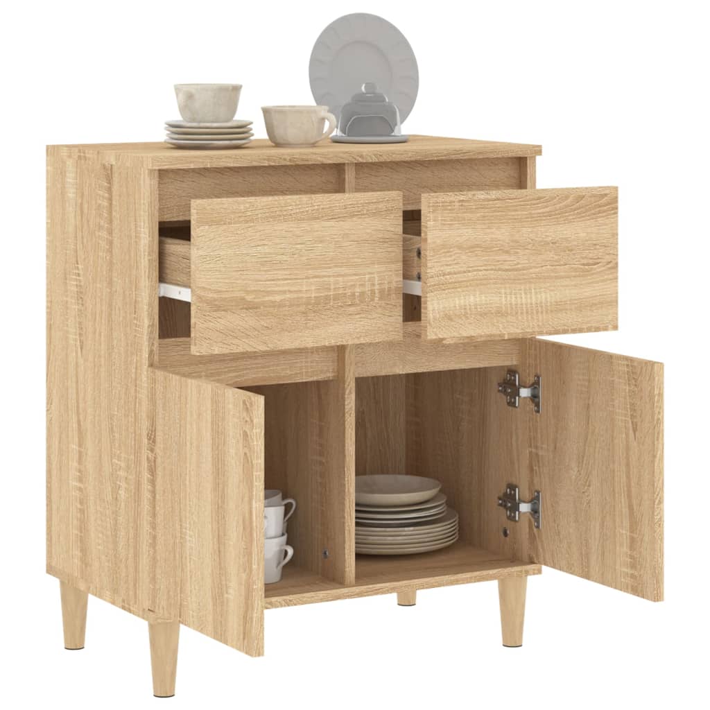 Dressoir 60x35x70 cm bewerkt hout sonoma eikenkleurig - AllerleiShop