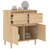 Dressoir 60x35x70 cm bewerkt hout sonoma eikenkleurig - AllerleiShop