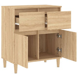 Dressoir 60x35x70 cm bewerkt hout sonoma eikenkleurig - AllerleiShop