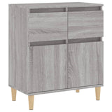 Dressoir 60x35x70 cm bewerkt hout grijs sonoma eikenkleurig - AllerleiShop