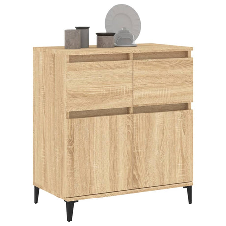 Dressoir 60x35x70 cm bewerkt hout sonoma eikenkleurig - AllerleiShop