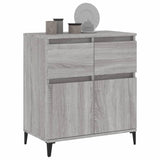 Dressoir 60x35x70 cm bewerkt hout grijs sonoma eikenkleurig - AllerleiShop