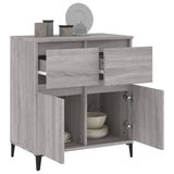 Dressoir 60x35x70 cm bewerkt hout grijs sonoma eikenkleurig - AllerleiShop