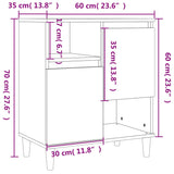 Dressoir 60x35x70 cm bewerkt hout grijs sonoma eikenkleurig - AllerleiShop