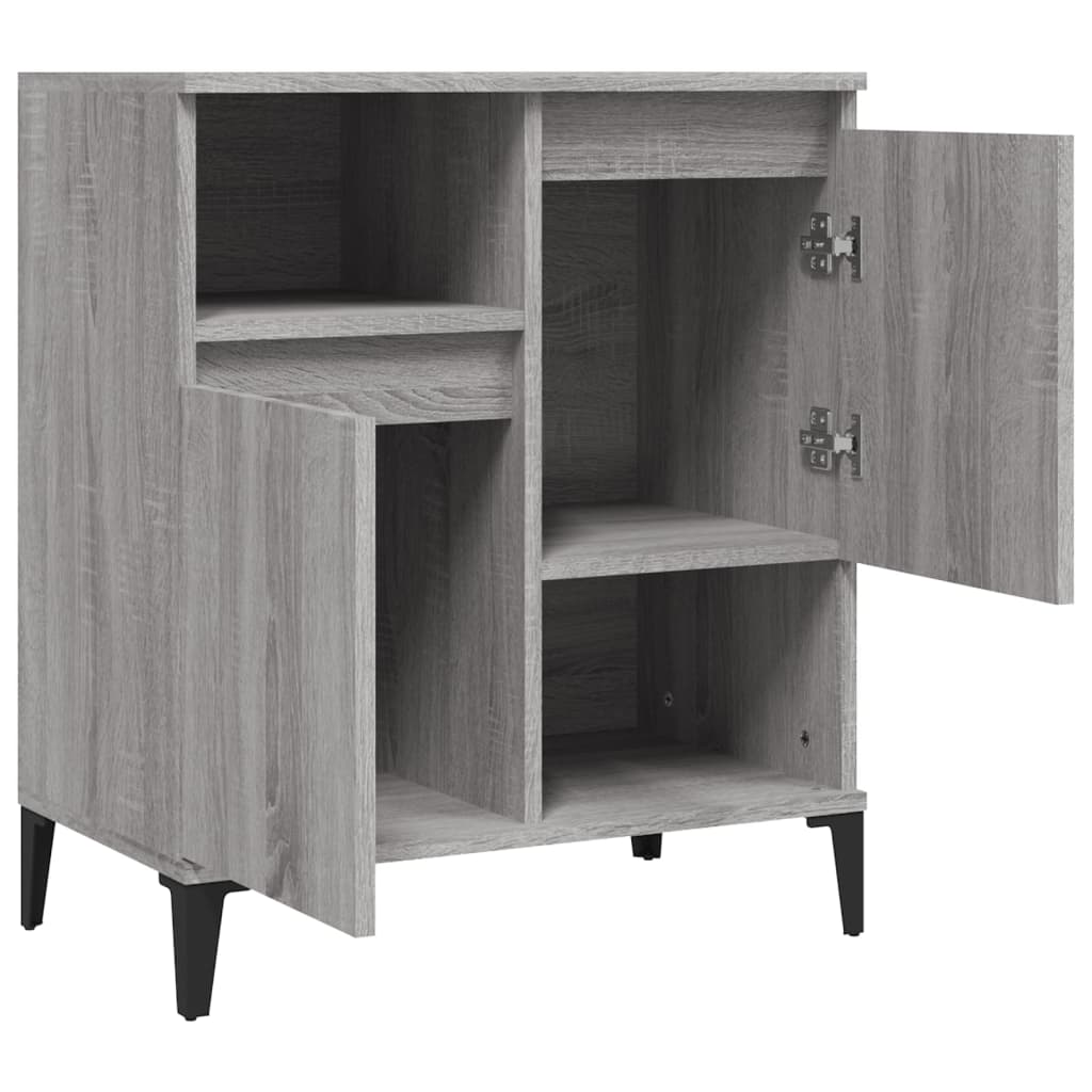 Dressoir 60x35x70 cm bewerkt hout grijs sonoma eikenkleurig - AllerleiShop